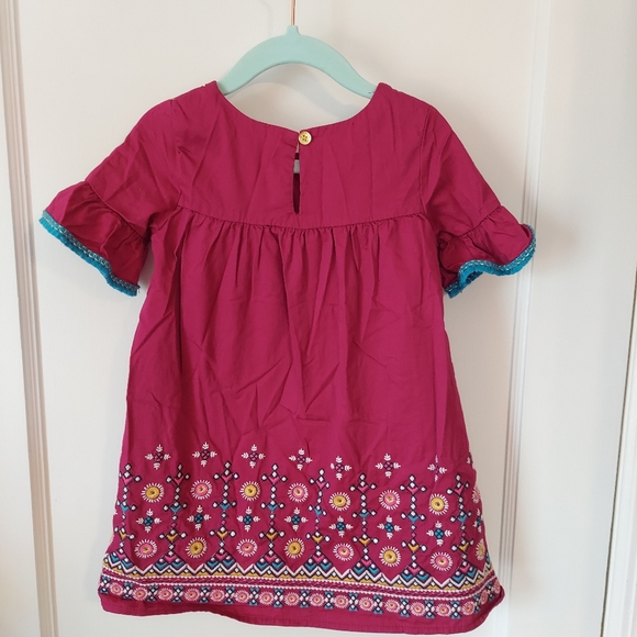Boho Embroidered Oshkosh Dress - Picture 2 of 5